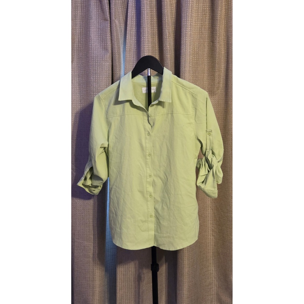 Gander Mountain Guide Series Button Up Vented Blouse Women's Size XL Green